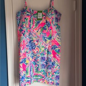 Lilly Pulitzer Shelli Stretch Shift Multi Dancing on the Deck Shift Dress